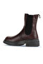 Brown Leather Women's Heeled Boots - 4
