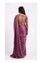 Nool Pakshi Mauve Satin Saree with Unstitched Blouse Material - 4