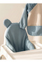2-Piece Blw Feeding Set - Baby High Chair Cushion and Long Sleeve Bib Set - Indigo - 4