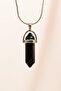 Obsidian natural stone handmade design necklace with chain: 3.5 cm chain: 20 cm boxed