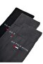 3-Piece Cotton Socks Set Black-Dark Gray Daily Comfortable Socks - 3