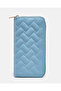 Women Blue Quilted Purse