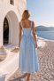 Fisto Strap Long Dress Blue - 4