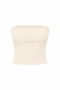 Women's Lace Detailed Strapless Ribbed Crop Tank Top - 2