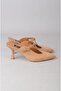Seç 2622 genuine leather women's heel slipper (heel height: 9 cm) sigaro - 4