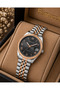 Women's Wristwatch Steel Band with Calendar Rose-Silver Color Casual and Stylish Combination Bracelet Gift - 2