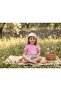 Girl's 3-Piece Straw Hat and Shorts Set, Ages 2-5 - 2