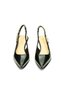 Genuine Shiny Leather Slingback Heeled Shoes Z482 Verlux Nero (Shiny Black) - 3