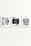 White Wooden Framed Set of 3 Paintings with Motivational Writings Huhu563 - Set of Three Paintings with White Frame