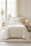 Embroidered Ecru Single Bedspread Set 1 Piece 180X230/1 Piece 50X70 - 5