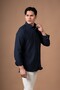 Slimfit Collared Buttoned Lycra Stretch Fabric Striped Summer Shirt - 3