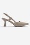 Champagne-Colored High-Heeled Open-Back Sandals Bej Yanki̇ - 2