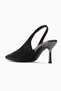 Women's Stone Detailed Stiletto Shoes 26Y 26Y484 Black - 3