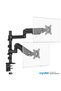 S16 Dual Arm 22-35Inch Monitor Stand with Shock Absorber 2-9 kg Monitor Stand 2026 Version Gray