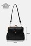 Women's Black Scholar Multi-Compartment Classa Leather Hand, Shoulder and Crossbody Bag - 2