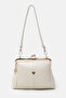 Women's Cream Scholarship Multi-Compartment Classa Leather Hand, Shoulder and Crossbody Bag - 6