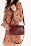 Women's Double Compartment Hand and Shoulder Bag Ald.1153 Claret Red