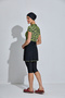 Short Sleeve Skirted Semi-Closed Swimsuit 6551 Black01 - 3