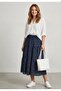 Elastic Waist Floral Printed Skirt
