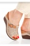 2251 Ultra Light Wedge Heeled Genuine Leather Full Anatomical Women's Slippers - 7