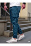Cargo Pants Cotton Lycra Elastic Waistband Cargo Pocket Trousers - 2