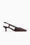 Kitten-heeled slingbacks