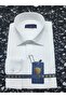 Classic Cream Pocketed Men's Shirt with Lycra and a Loose Fit Structure