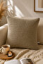Nora Woven Mink Throw Pillow Cover 43X43