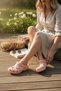 Women's Powder Slippers Sandals Lightweight Daily Summer Sabo - 3