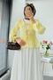 Premium Bebe Collar Wrap Muslin Blouse – Yellow - 4