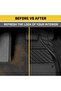 74 * 50cm 5 Pcs Set Car Floor Mats, Carpeted Floor Car Mat with black Rubber Design & Built-in Heel Pad, Anti-Slip Waterproof Car Mats, Front, Rear & Center Mats (Black) - 5