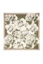 Khaki Floral Pattern Tivil Silk Scarf
