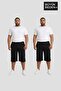 Large Size Men's 2-Piece Capri Shorts Comfortable Fit Set 3Xl-6Xl Spr26Bsr591+2