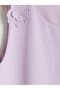 Lcw Kids Crew Neck Floral Appliqué Girls' Dress - 3