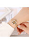 Elegant Women's Gold Square Case Watch with Rhinestone Dial Scale Square Bezel and Adjustable Chain Quartz Style - 2