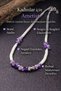 Amethyst Natural Stone Necklace – Women's Minimal Boho Jewelry, Elegant Necklace, Natural Stone Zodiac Sign Necklace - 5