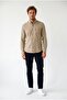 Men's Long Sleeve Plaid Linen Shirt 2402 - 2