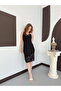 D 3043 Lace Detailed Strap Dress - Black |   D3043 - Black - 2