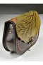 Genuine Vaketa Leather Patterned Women's Shoulder Bag Yellow - 2