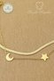 316L Steel Anklet -Ayyıldız Italian Crushed Chain Combined with 316L Steel Anklet 21+5cm - 3