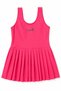 Girl's Pleated Marine Dress Swimsuit M00825 Fuchsia - 2