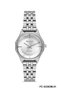 Silver Dial, Cut Glass Detail, Silver Metal Strap Women's Wristwatch - 2