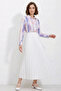 Women's Pleated White Skirt - 6