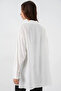 Women's Shirt Collar Lace-Up Viscose White Kimono - 6