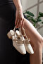 Women's Accessory Detailed Light Heeled Shoes {41/42/43 Including Special Large Sizes}