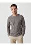 Lcwaikiki classic grey crew neck men's sweatshirt