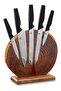 Premium 5-Piece Kitchen Knife Set with Magnetic Wooden Block Stand