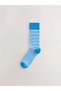 Marine Themed Embroidered Socks Set of 8 – Striped Colorful Socks - 8