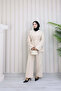 Pants Suit Elegance Belted Hijab Suit - 4