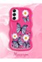 Samsung Galaxy A14 Compatible Case Camera Protector Red Silicone Couple Phone Case Butterfly Pattern - 2